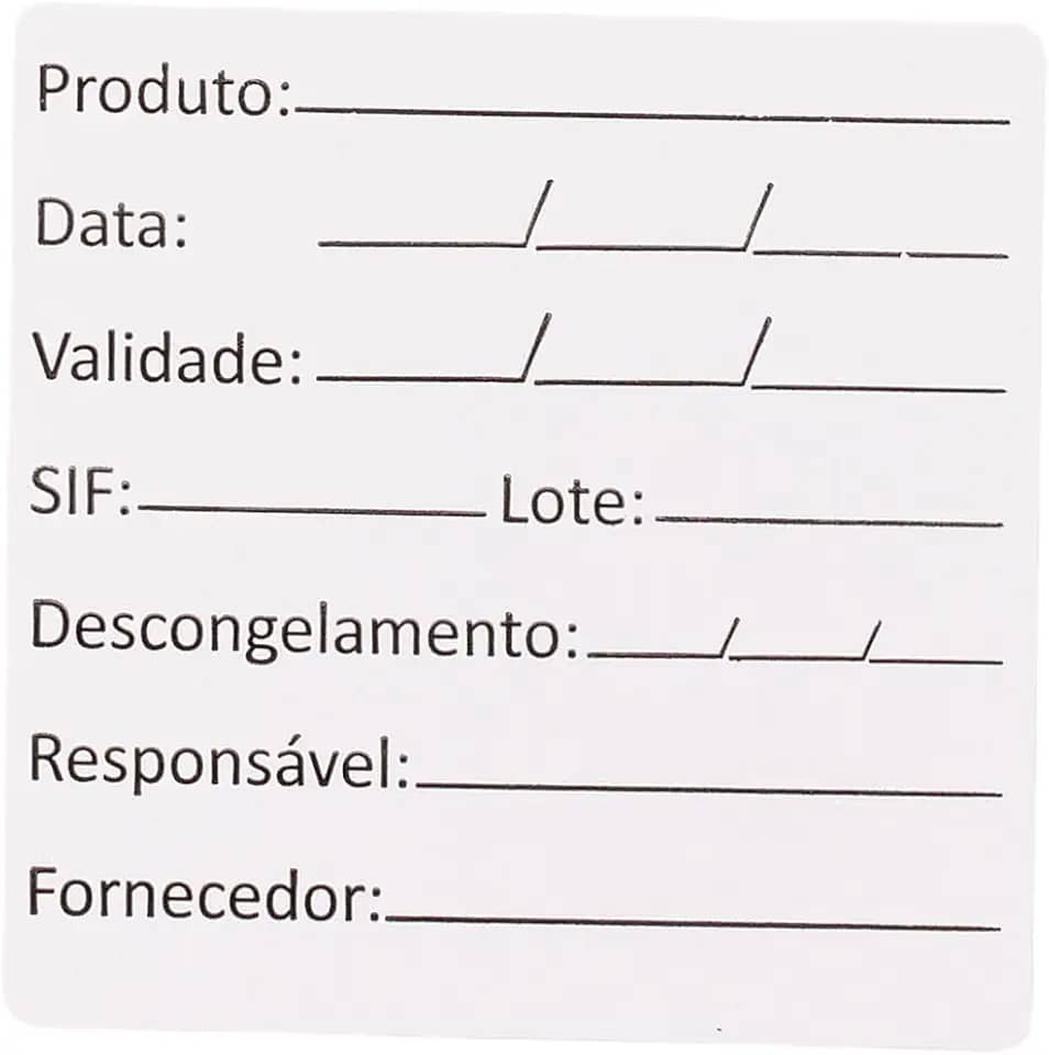 1000 Etiqueta Bopp Padrão Anvisa De Alimento Congelado F:229