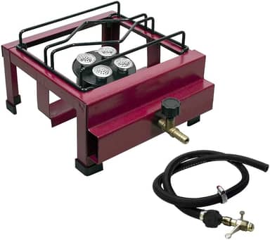 Fogão Fogareiro 1 Boca Alta Pressão com Mangueira + Registro