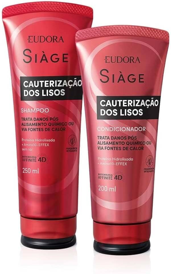 Eudora Kit Siàge Cauterização dos Lisos: Shampoo 250ml + Condicionador 200ml