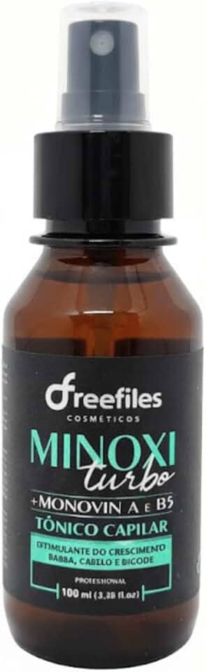 Freefiles Minoxi Turbo 100ml Tônico Capilar Tratamento Antiqueda Homens e Mulheres Crescimento Cabelo Barba e Bigode