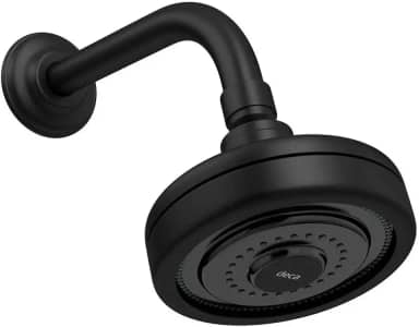 Deca Ducha Redonda de Parede Black Matte Acqua Plus