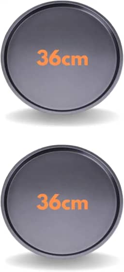 Kit 2 Forma De Pizza Assadeira Redonda 36cm Antiaderente Salgados