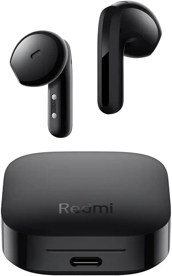 Xiaomi Redmi Buds 6 Active, Fones de Ouvido Sem Fio, Versão Global (Preto)
