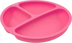 PRATO SILICONE COM DIVISÓRIA COLORS ROSA, Clingo, Rosa