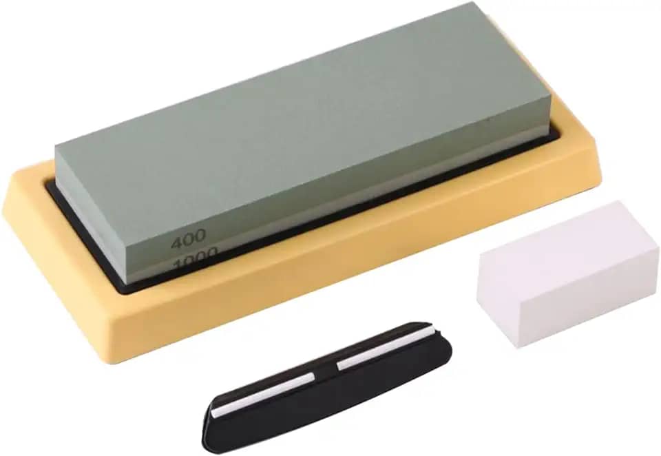 Kit Pedra Afiar Amolar Dupla Face Granulação 400 1000 Faca (400/1000)