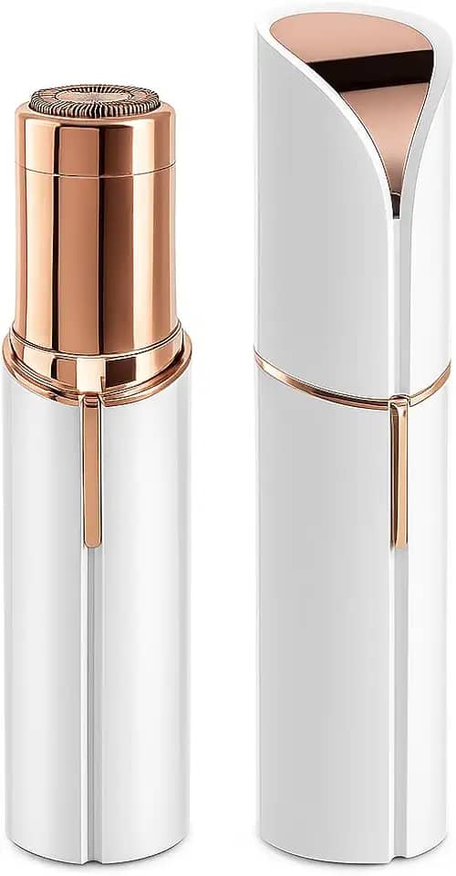 Depilador Facial Feminino Portátil Luz LED Recarregável Branco Indolor Precisão Sobrancelha Buço Pele Lisa Compacto