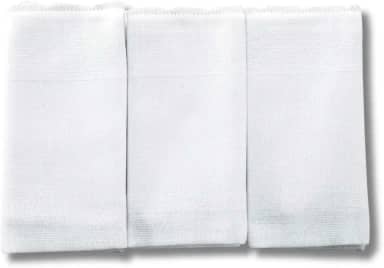 Kit 3 Panos de Boca Brancos para Bordar e Pintar – 100% Algodão 34x40cm – Com Faixa para Personalização – Acabamento Festonê – Liso e Macio para Bebê