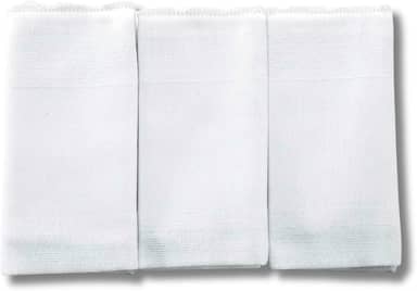 Kit 3 Panos de Boca Brancos para Bordar e Pintar – 100% Algodão 34x40cm – Com Faixa para Personalização – Acabamento Festonê – Liso e Macio para Bebê