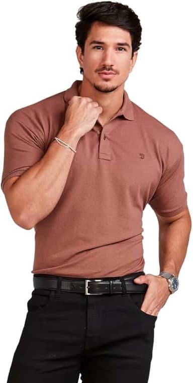 Camisa Polo Masculina Algodão Piquet