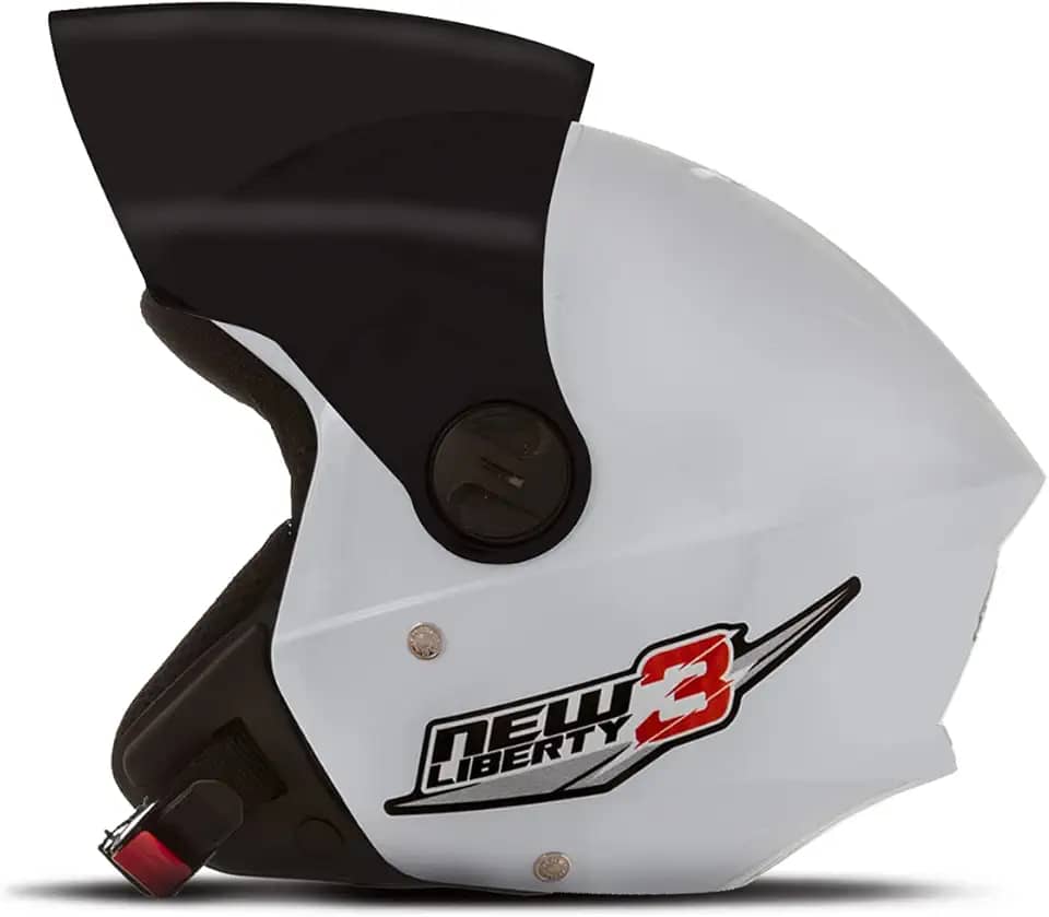 CAPACETE ABERTO PRO TORK NEW LIBERTY 3 SOLID BRANCO TAM. 60 VIS. FUMÊ