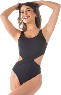 Maiô Engana Mamãe Com Bojo Removível Preto