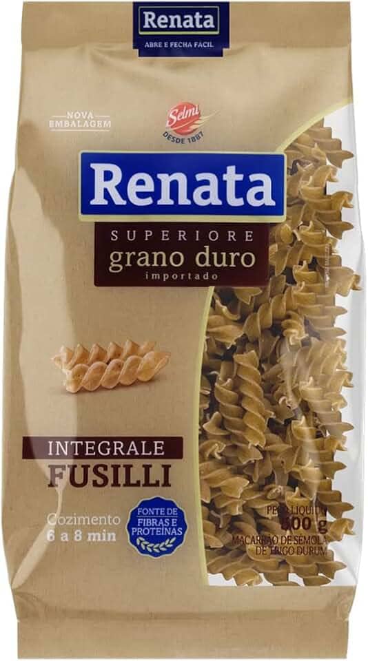 Macarrão Integral Fusilli N2 500g Renata Integrale