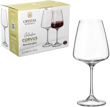 Bohemia -Taça para vinho de Cristal Corvus 450ml 6 peças
