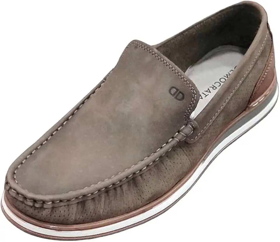 Mocassim Denim Flow Preto/Marrom