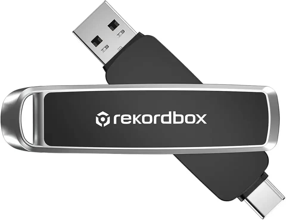 Pendrive DJ Rekordbox Alphatheta Flash Drive - velocidade de leitura de até 1.000 MB/s e velocidade de gravação de 900 MB/s, alto desempenho, conector duplo USB tipo C e USB tipo A (512 GB)