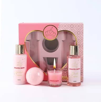 Kit presente de Natal presente SPA feminino para esposa, namorada,mãe com Vela+Sais de Banho+Gel de Banho+Banho de Bola