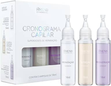 Cronograma Capilar Superdoses de Reparação Amend Essencial, 3 ampolas