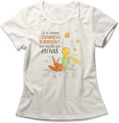 Camiseta Feminina O Pequeno Príncipe