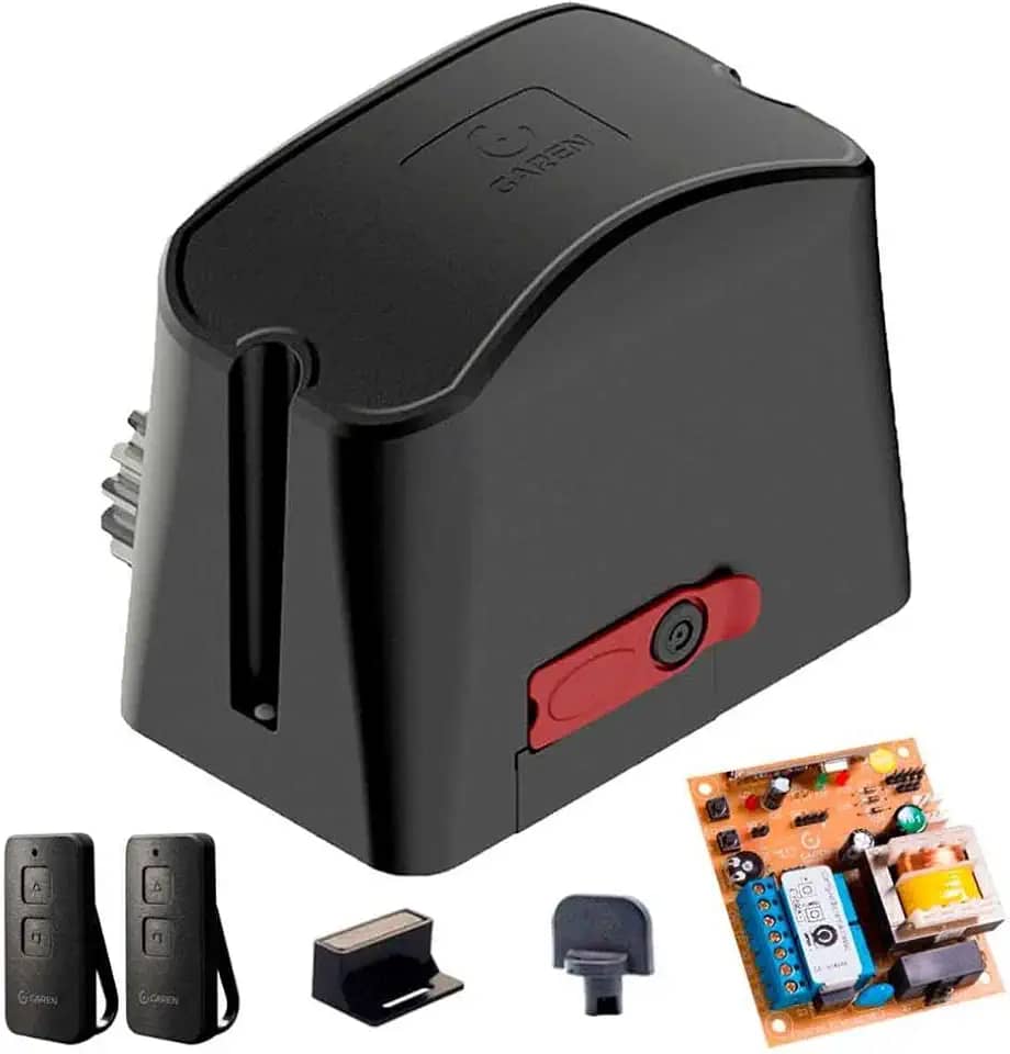 Motor de Portão Deslizante DZ Casa Fit Garen Automatizador De Portões até 300kg 1/4 com 2 Controles (220, Volts)