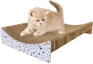 Arranhador de Papelão Premium para Gatos Grandes Caminha Reversível