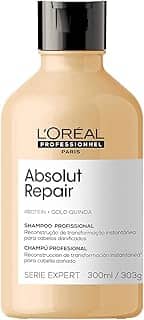 L'Oréal Professionnel Serie Expert Absolut Repair, Shampoo Reestruturante para Cabelos Danificados com Gold Quinoa e Proteína, Reparação e Brilho Intenso, 300ml