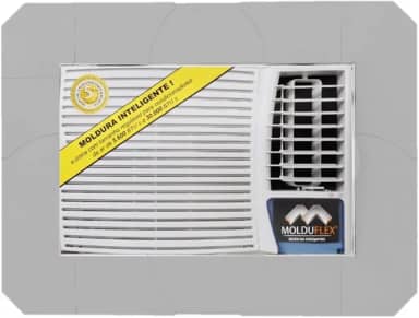 Moldura Regulável Para Ar-Condicionado Cinza 5000 até 30000 BTUs Molduflex