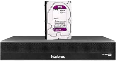 Dvr Gravador de Vídeo Intelbras MHDX 3116-C 16 Canais Full HD 1080p com Compressão H.265+ e Inteligência Artificial + HD 2TB Purple