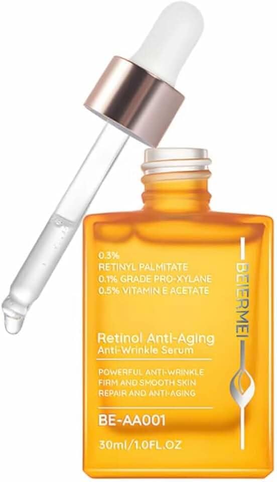 Serum Retinol Anti-Aging Anti-Wrinkle Serum, com 0.3% Retinyl Palmitate, 0.1% Pro-Xylane, 0.5% Vitamina E Acetato, 30ml