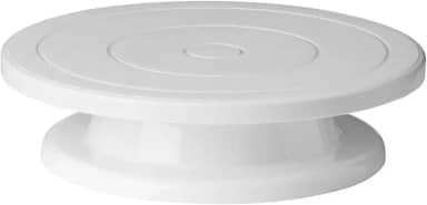 Base Giratória Bailarina com Base Para Confeitaria em PVC Branco