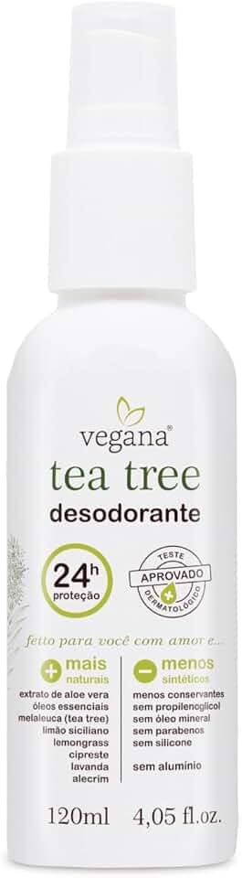 Vegana Desodorante Corporal Tea Tree 120ml, VEGANA