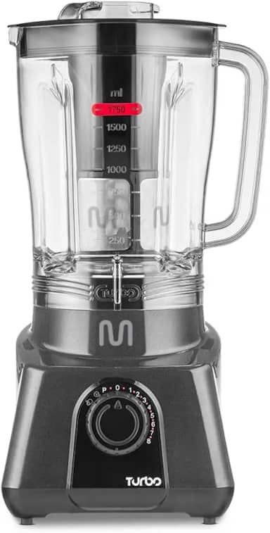 Liquidificador 2,6L Turbo Cinza 1200w-220v c/ 8 Velocidades Multi Home - LQ1212