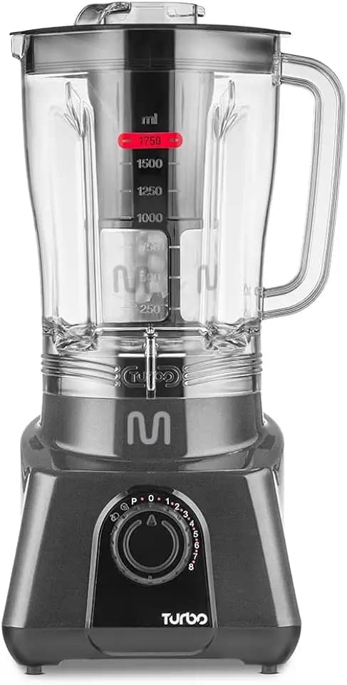 Liquidificador 2,6L Turbo Cinza 1200w-220v c/ 8 Velocidades Multi Home - LQ1212