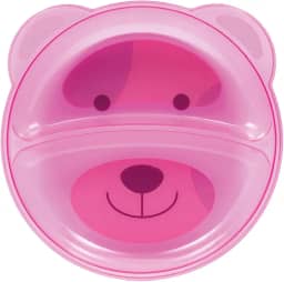 Buba Prato Ursinho Com Divisória Rosa