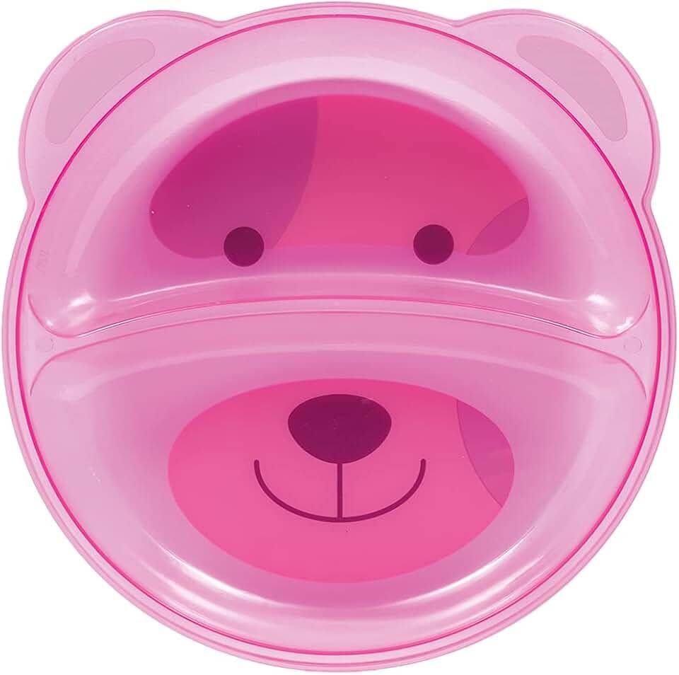 Buba Prato Ursinho Com Divisória Rosa