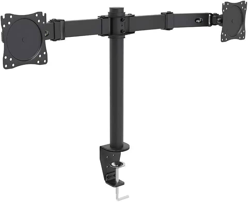 ELG F50X2 - Suporte Multiarticulado de Mesa Tipo Torre Para 2 Monitores de 14" a 27"