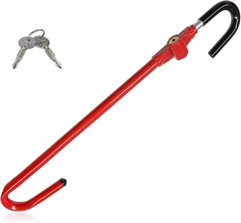 Trava Antifurto Universal Volante e Pedal Aço Reforçado Segurança Carro Caminhonete SUV com 2 Chaves