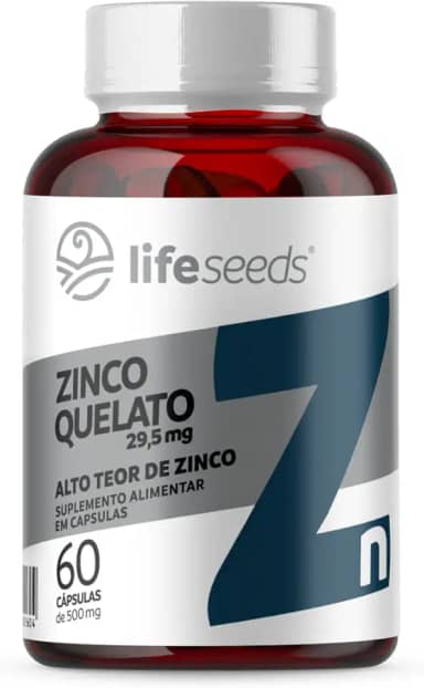 Zinco Quelato 29,5mg Concentrado - 1 Pote - 60 Cápsulas (2 Meses)