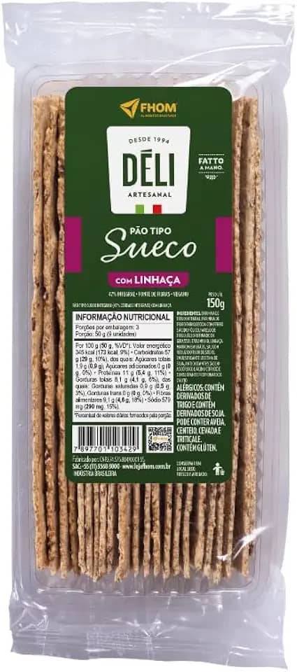 Pão Sueco Linhaça Déli Artesanal 150g FHOM