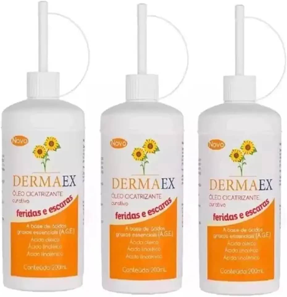 Kit C/3 Óleos De Girassol Cicatrizante Feridas E Escaras