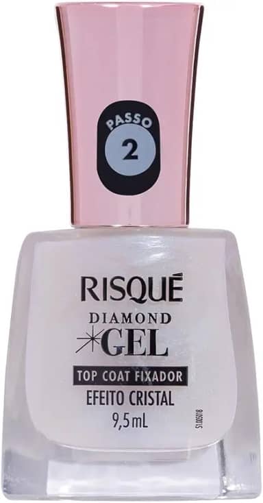 Risqué Top Coat Fixador Efeito Cristal Diamond Gel 9,5ml