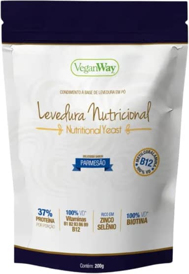 Levedura Nutricional Em Pó - Nutritional Yeast - Sabor Parmesão - 200 Gr - 40 Porções - VeganWay
