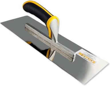 Desempenadeira Aço Inox Lisa Massa Rígido Evolution 35X13cm para Pintores Aplicação de Drywall Efeitos Textura Original - 1205