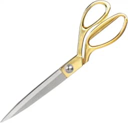 Tesoura Alfaiate De Costura Profissional Tecido Dourada Aço