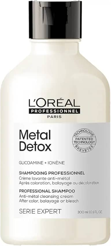 L'Oréal Professionnel Shampoo Metal Detox, para maciez, brilho & sedosidade, maior durabilidade da cor, para cabelos coloridos e danificados, 300ml