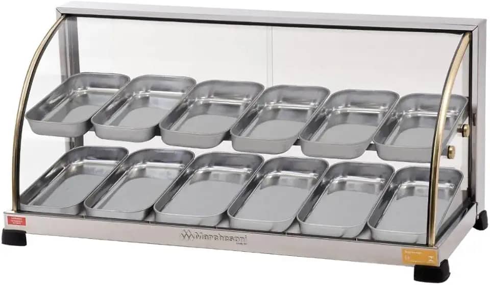 Estufa Curva Dupla, 12 Bandejas, 220v, Marchesoni, Ouro Ef.2.222, Inox