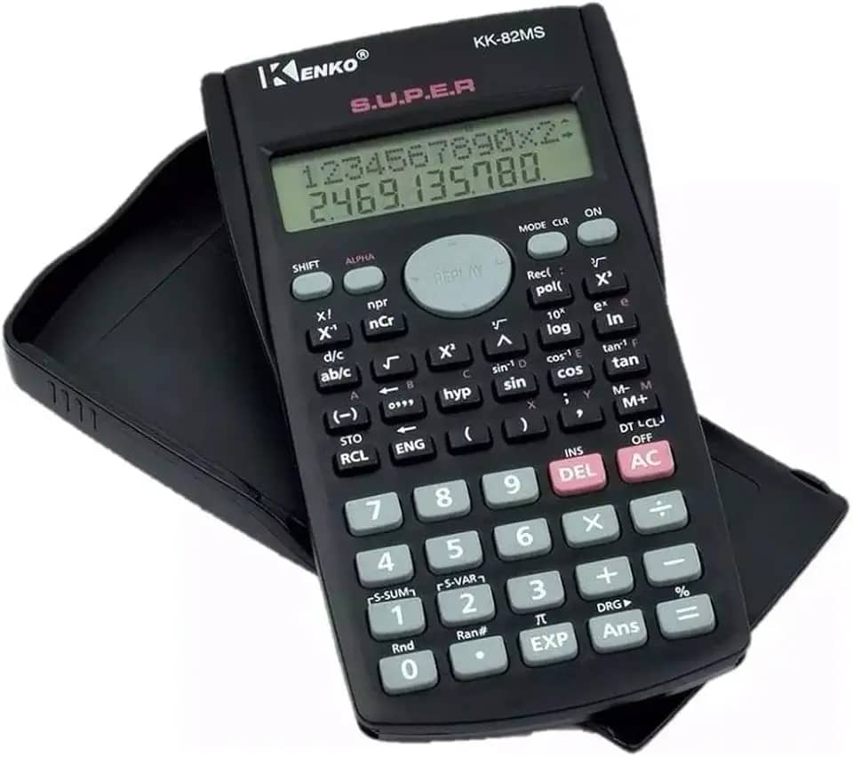 Calculadora Científica de Mesa 12 Dígitos com Capa Protetora – Ideal para Estudantes e Escritórios