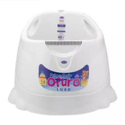 Banheira Ofurô Infantil Grande Prime Baby 1 a 6 Anos – Banheira Ergonômica Antiderrapante para Crianças e Bebês até 30Kg com Plugue de Escoamento Rápido (Branco)