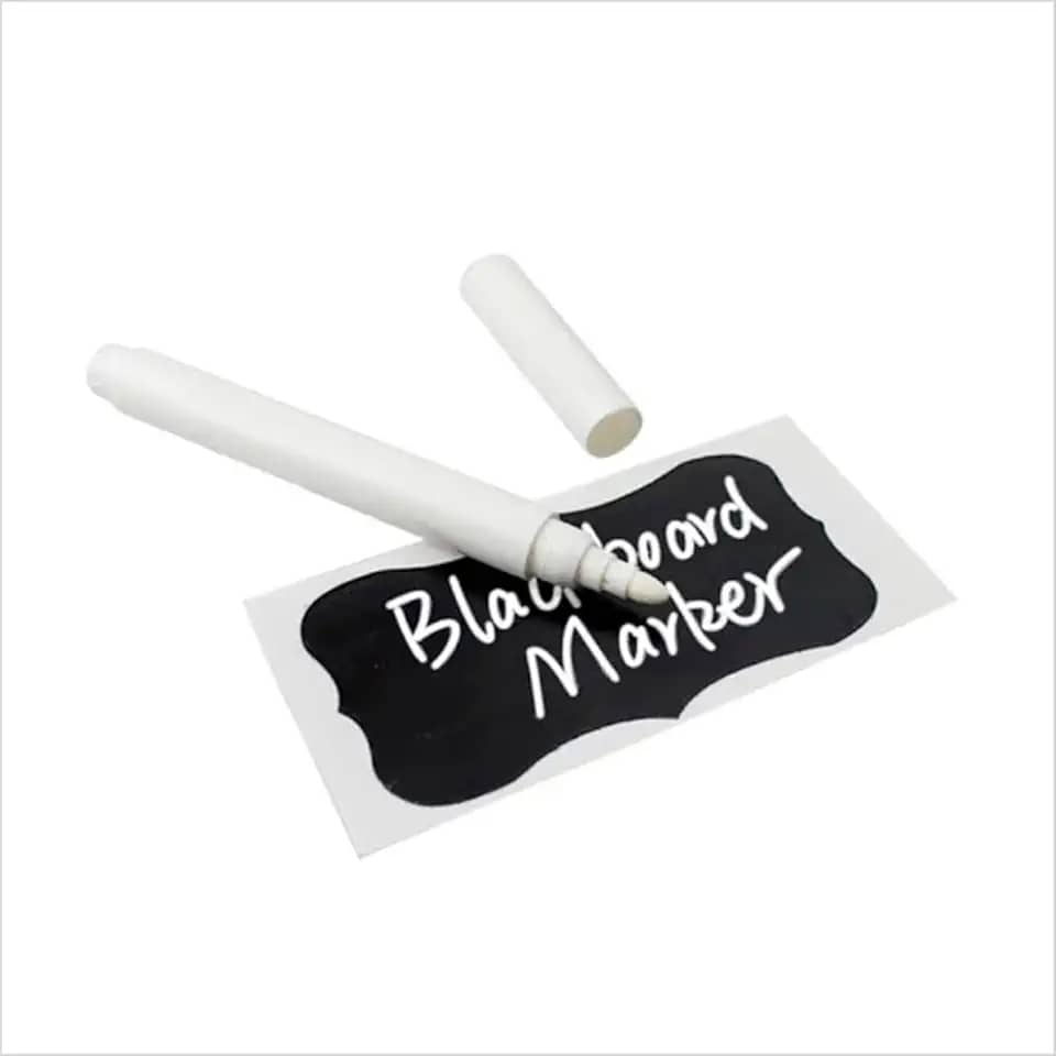 2 Canetas giz liquido branca branco intenso para lousa