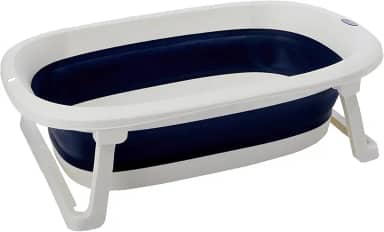 Baby Pil Banheira Dobrável Pequena Azul Marinho 20X77X47Cm