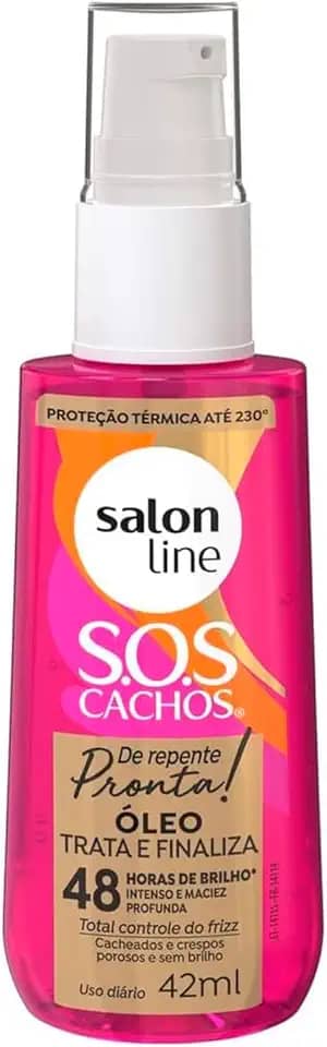 Salon Line, Óleo Reparador, SOS Cachos, De Repente Pronta, Vegano - Para Cabelos Cacheados e Crespos, 42ml